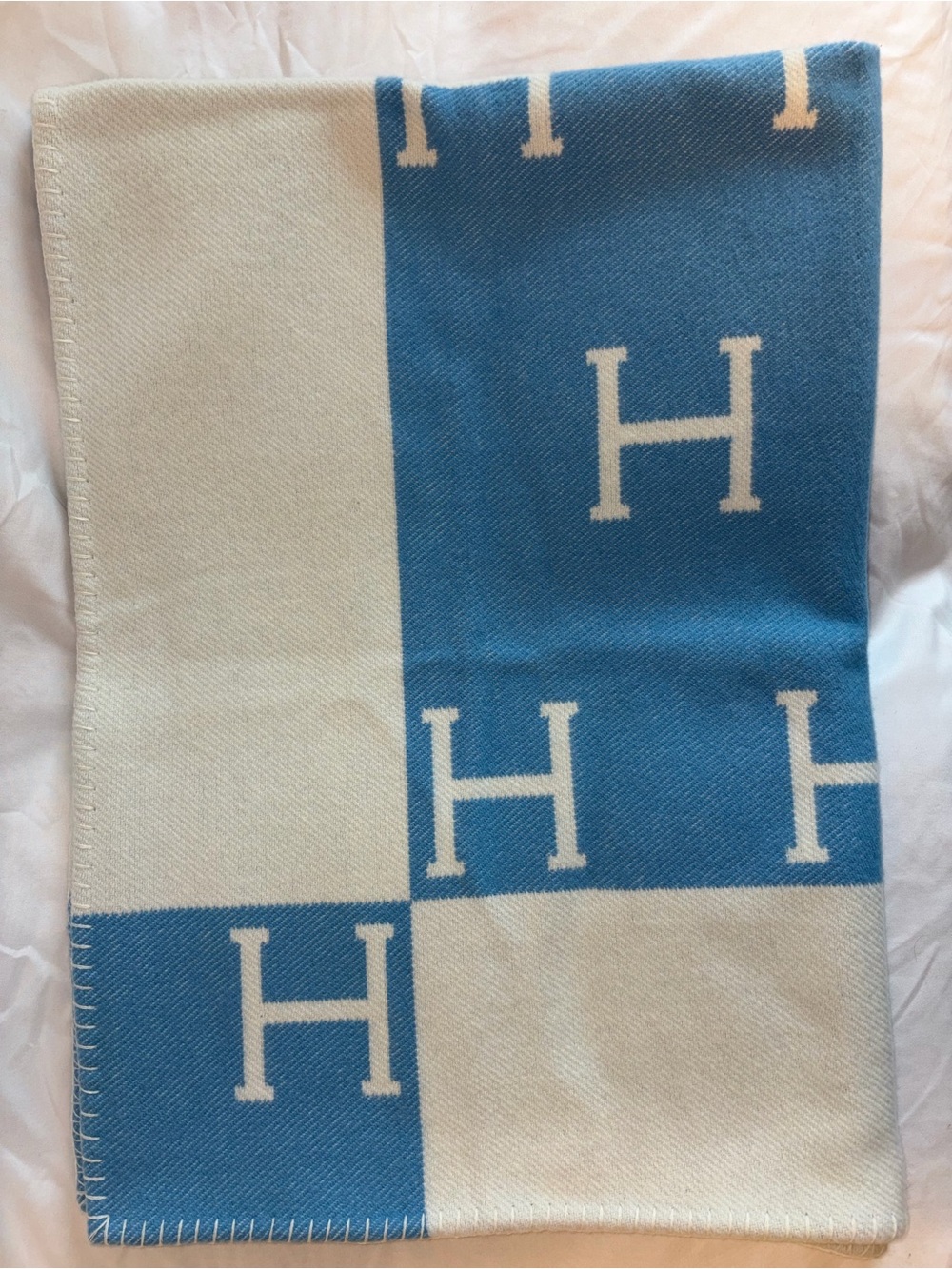 HERMES Avalon Baby Blanket - Blue